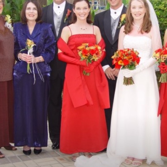 MichaelAngelo 2 piece apple red evening dress - Picture 7 of 8